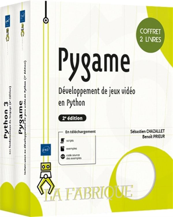 Pygame - Développement de jeux vidéo en Python - Coffret 2 livres - 2e édition