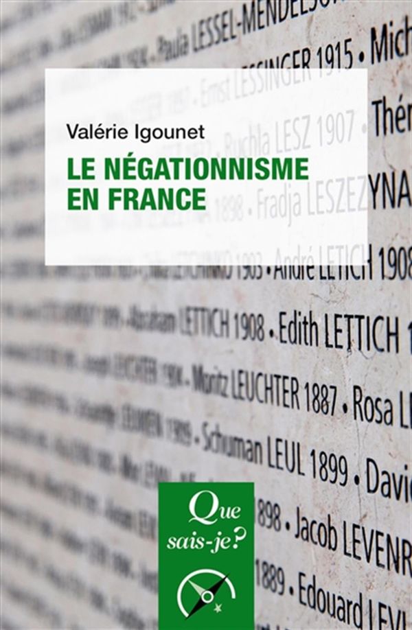 Le négationnisme en France - 2e édition