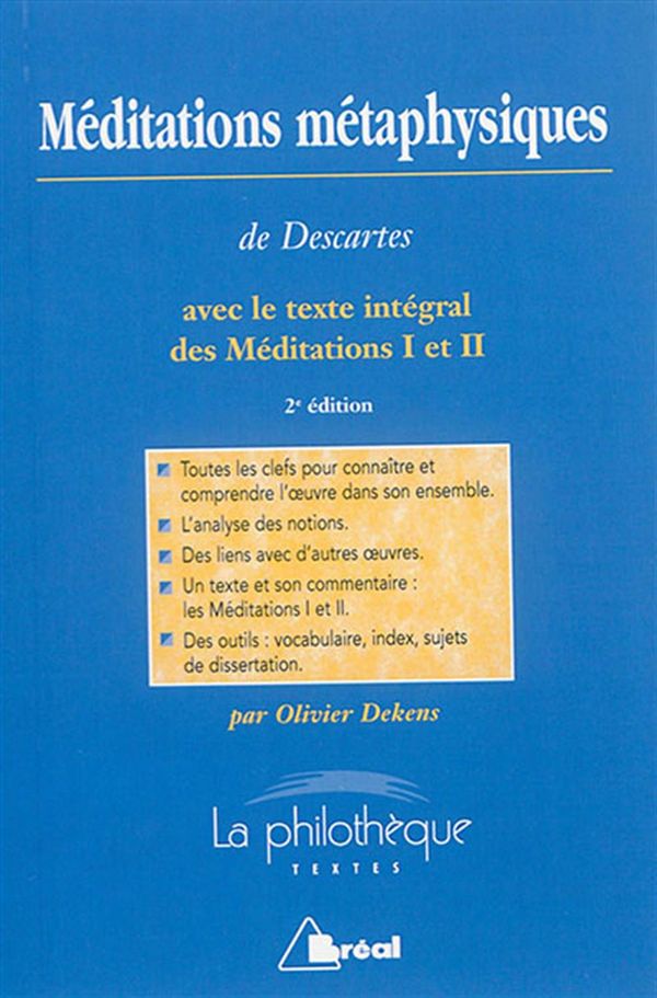 Méditations métaphysiques - Descartes - 2e édition