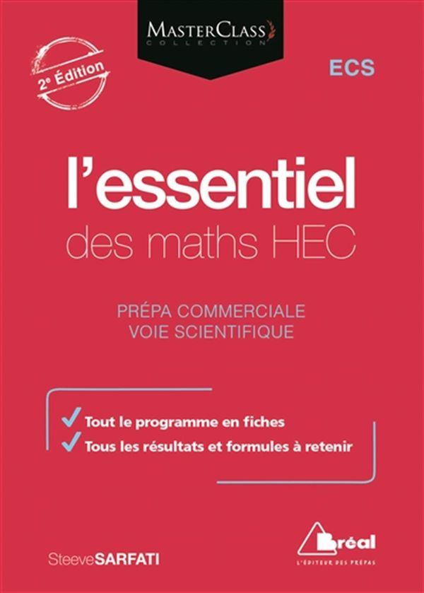 Essentiel des maths HEC L' 2e édition