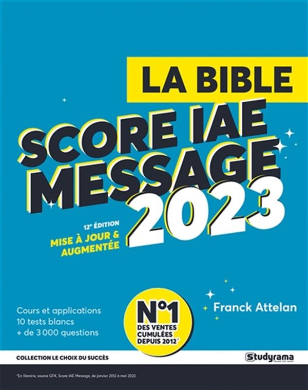 La bible du score IAE message 2023 - 12e édition