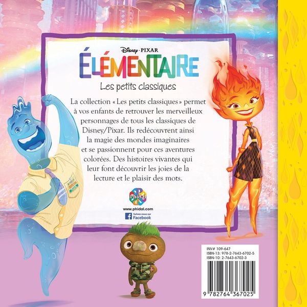 Élémentaire : l'histoire du film : Disney.Pixar - 2017208388 - Livres pour  enfants dès 3 ans