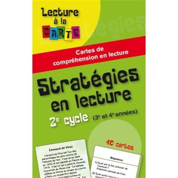 Stratégies en lecture 2e cycle ( 3e et 4e années)