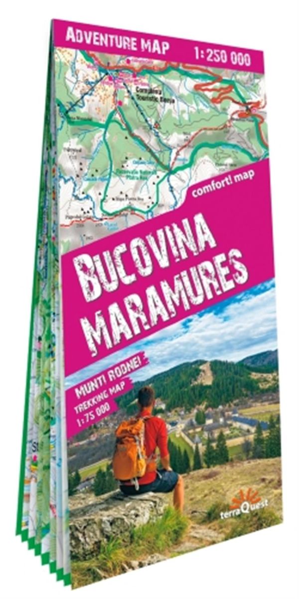 Bucovina - Maramures 1:250 000 (carte grand format laminée, d'aventure tQ ) - Anglais