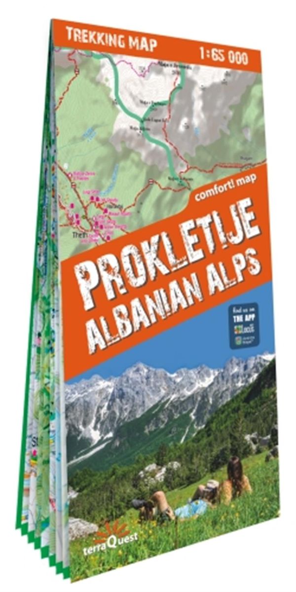 Prokletije - Albanian Alps 1:65 000 (carte grand format laminée, trekking tQ) - Anglais