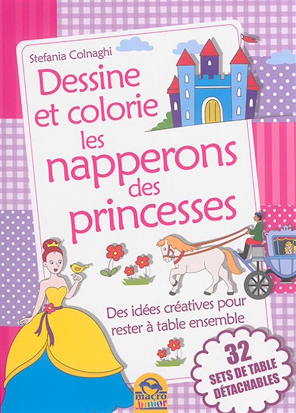 Dessine et colorie les napperons des princesses